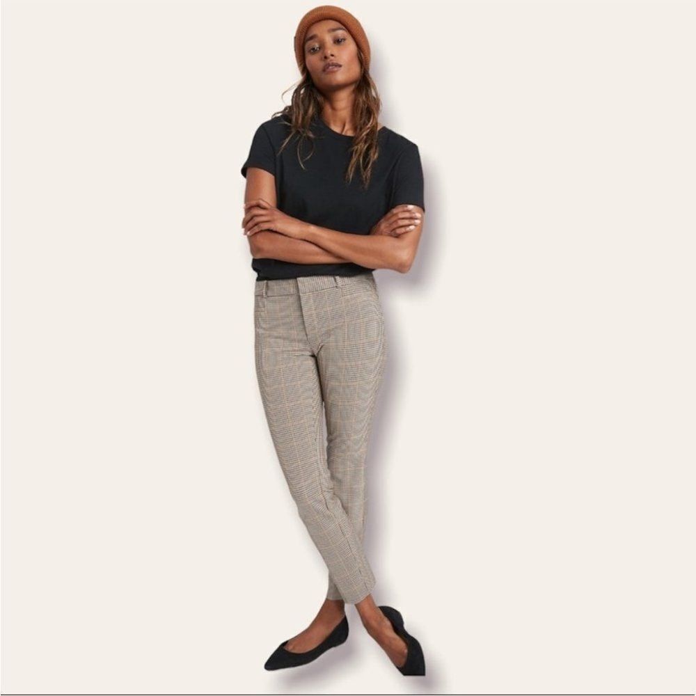Banana Republic Brown Plaid MID-RISE SKINNY SLOAN PANT